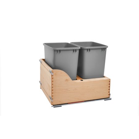 Rev-A-Shelf Rev-A-Shelf - Wood Pull Out Trash/Waste Container w/Soft Close, Standard, Natural Maple 4WCSC-2135DM-2